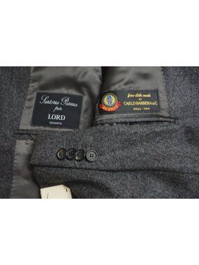 Sartoria Parma Caruso Gray Flannel 100% Wool Sport Coat Jacket 54 EU BRAND NEW